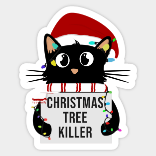 Cute christmas tree killer Sticker